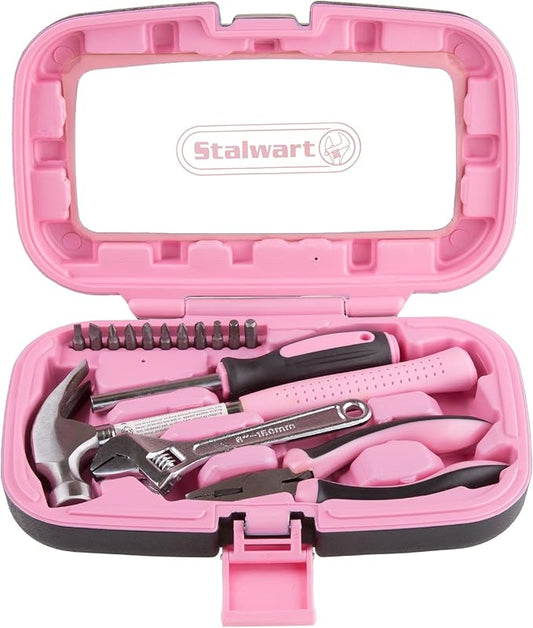 15-Piece Household Hand Tool Set with Carry Case – Tool Kit with Screwdrivers, Pliers, and Wrenches – Great for Home or Car