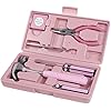 PinkTool Set,Includes – Hammer, Screwdriver Set, Pliers